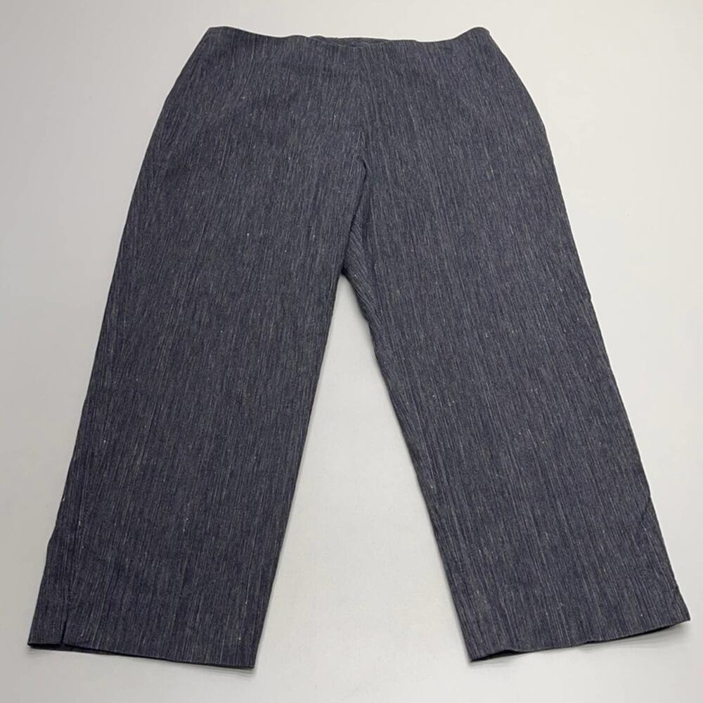 JONES NEW YORK Women’s 6P Blue Linen Blend Capri